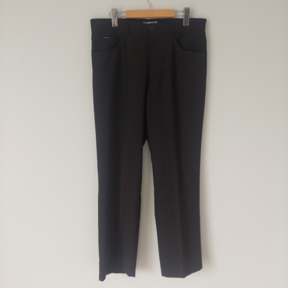 Alberto Comfort Fit Ceramica Pants, Men's 33 Waist, Brown, Made in Turkey